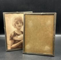 Two AF silver picture frames 22cm x 17cm