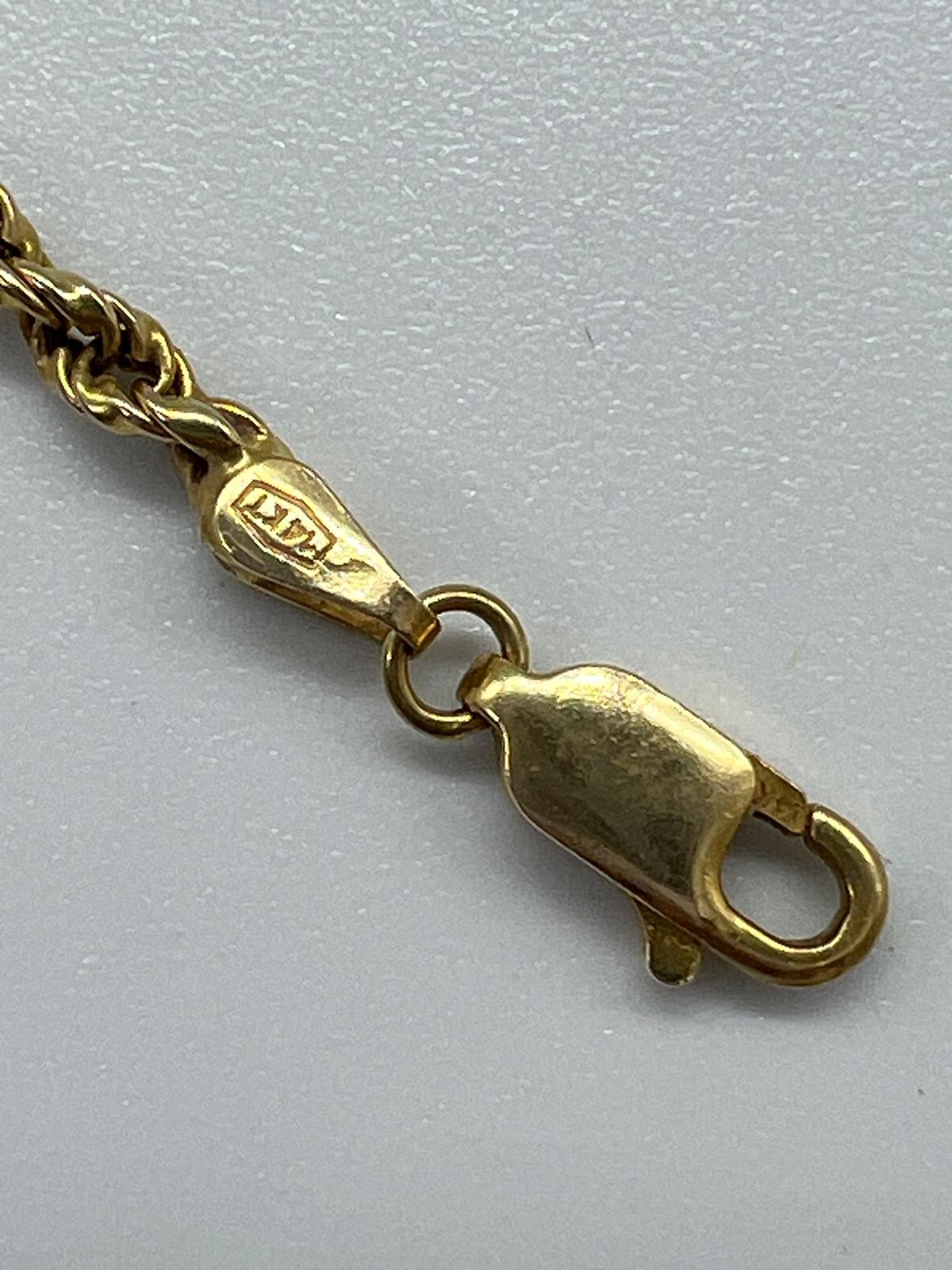 A 14ct gold necklace, Italian and in a rope style, approximate total weight 6.8g - Image 3 of 3