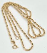 A 9ct yellow gold necklace, approximate total weight 6.8g