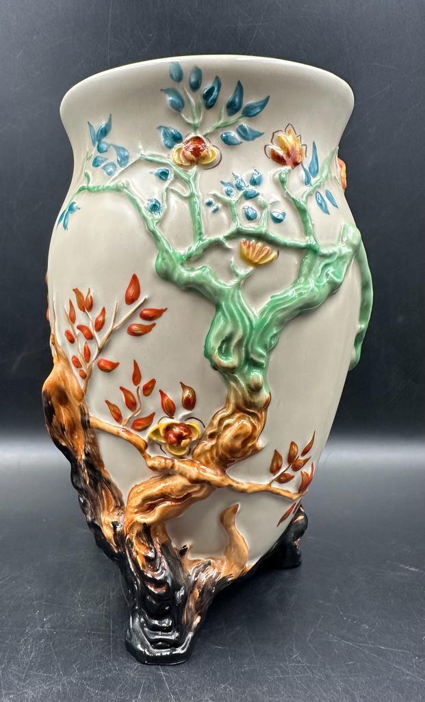 A Clarice Cliff Indian Tree vase for Newport pottery - Image 3 of 6