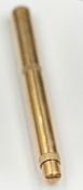 A Delarue Onoto Gold pen with 14ct gold nib and 9ct gold case, approximate total weight 19.5g,