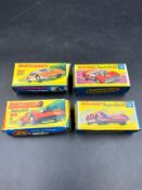 Four boxed Matchbox Diecast cars