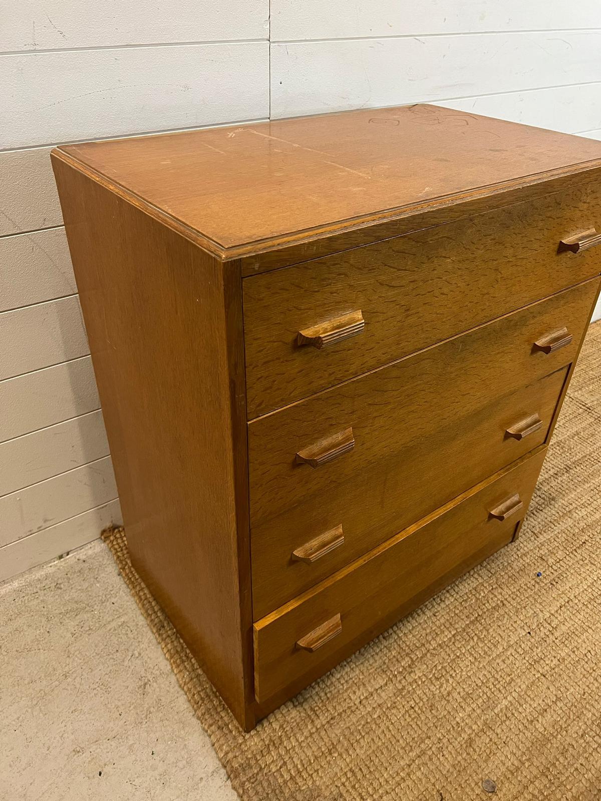 A 1940's untility furniture chest of drawers by Gomme (H87cm W76cm D46cm) - Image 3 of 5
