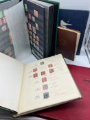 Five albums of UK and world stamps, various ages and denominations to include some penny reds and
