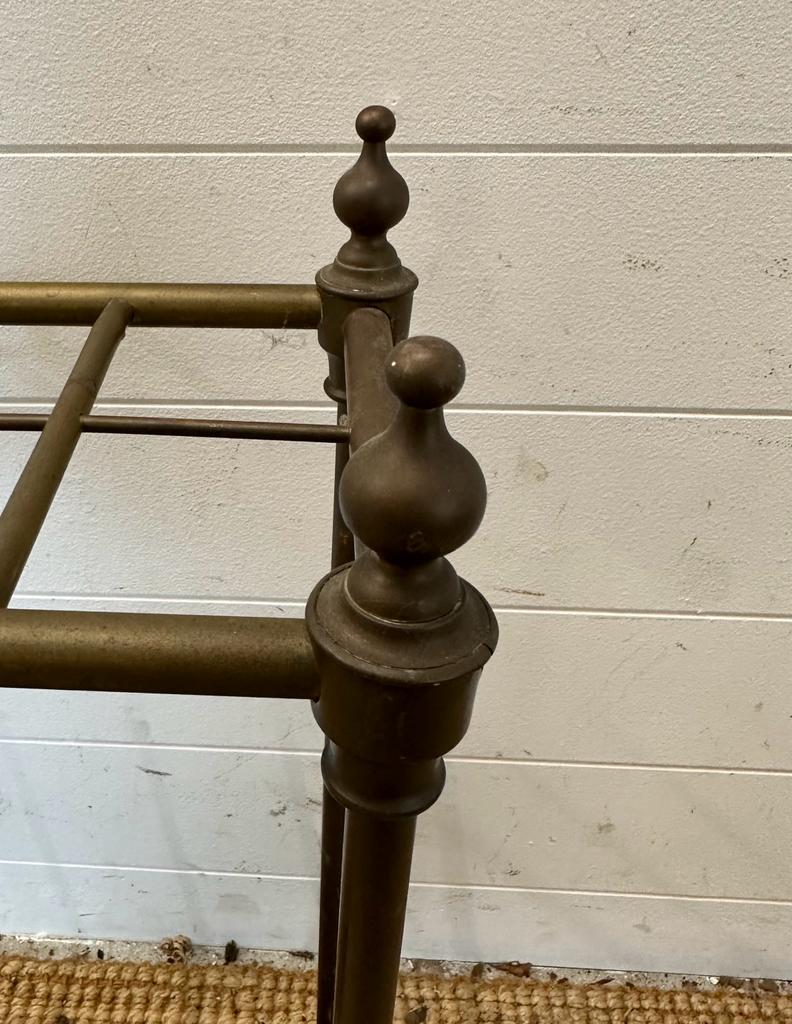 A Victorian brass umbrella or stick stand with cast iron drip tray - Image 4 of 4