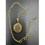 A 9ct gold locket approximate total weight 3.1g