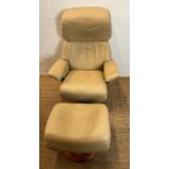 Stressless chair and footstool