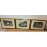 A set of three French prints (88cm x 69cm frame size)