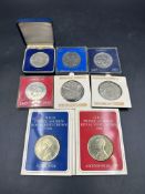 A small selection of collectable Crown coins to include 1937 and 1953 Coronations.