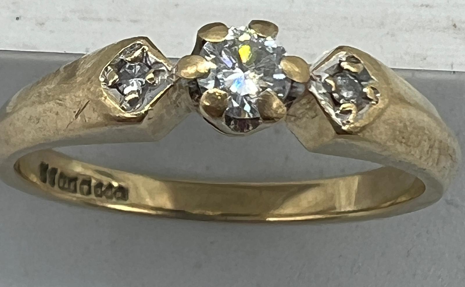 A 9ct gold and diamond ring approximate size M - Image 7 of 7