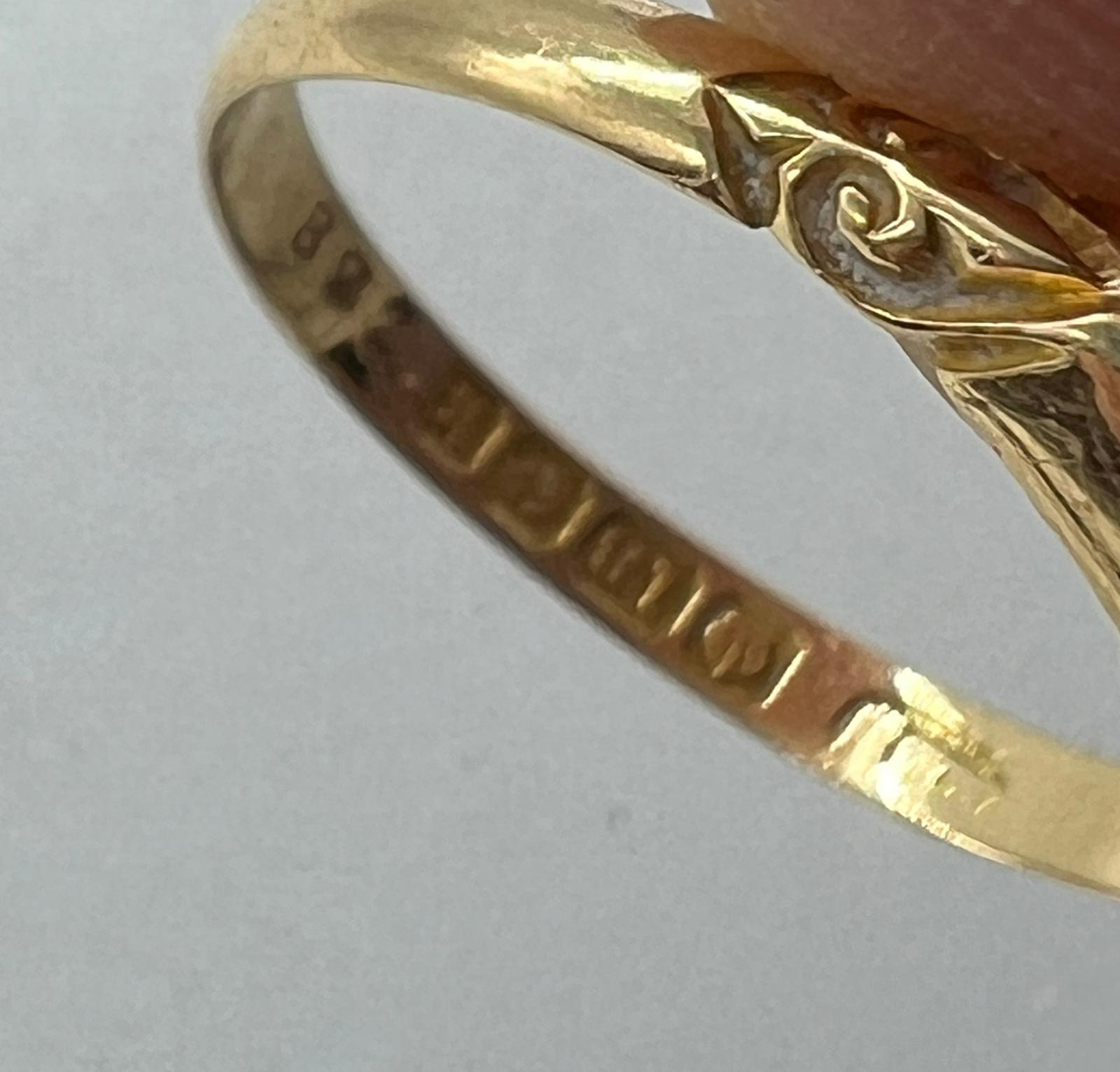 An 18ct gold antique ring with inset rubies and ornate design, approximate total weight 2.1g and - Image 4 of 7