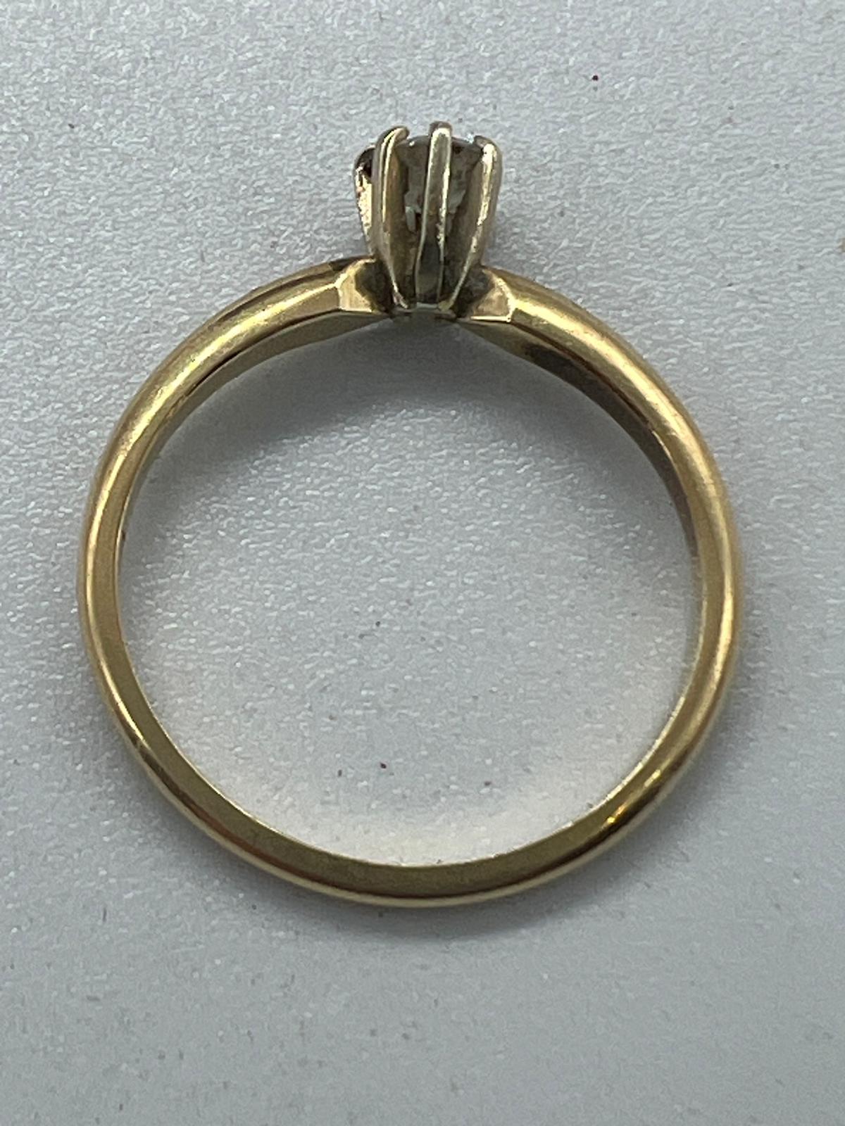 A 14ct gold diamond ring, size L - Image 6 of 7