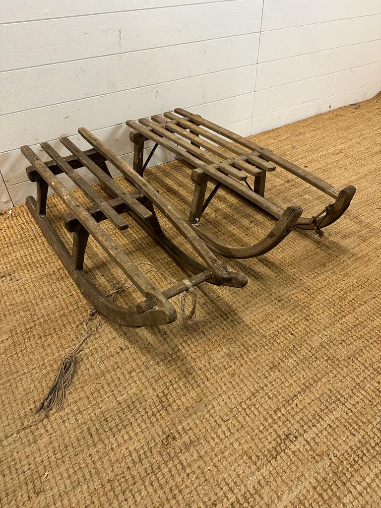 Two vintage Bentwood sledges - Image 2 of 4