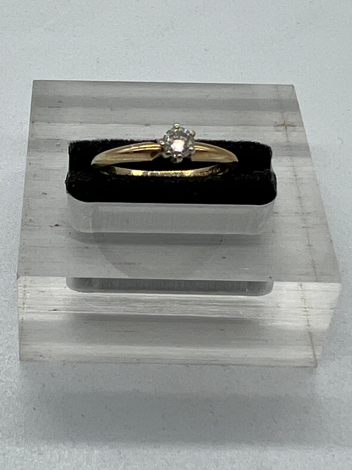 A 14ct gold diamond ring, size L - Image 3 of 7