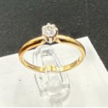 A 14ct gold diamond ring, size L