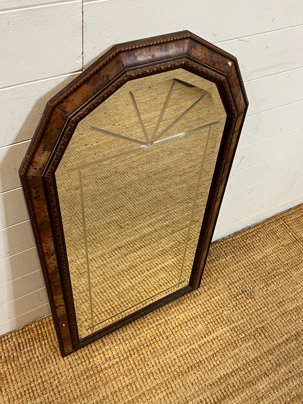 Bevelled wall hanging mirror 60cm x 105cm