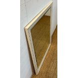 Wood frame wall mirror with white frame by John Lewis
