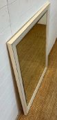 Wood frame wall mirror with white frame by John Lewis