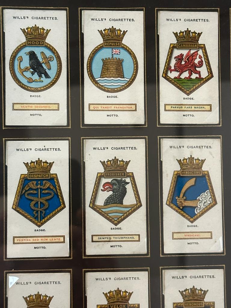 A framed selection of Wills cigarette cards 54cm x 49cm - Image 4 of 4