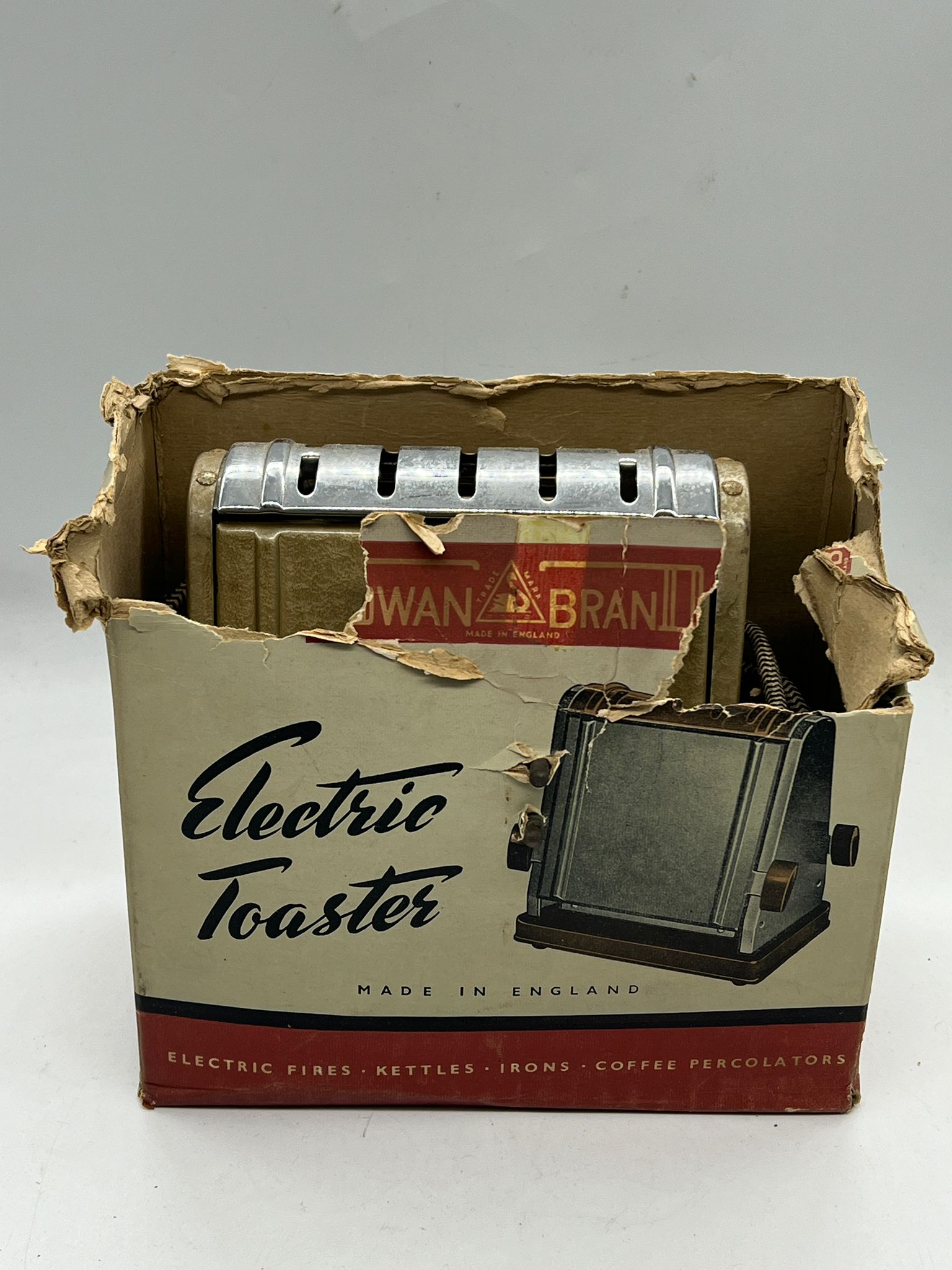 A vintage electric toaster