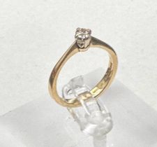 A 9ct gold diamond ring, approximate size N, (2.6g)