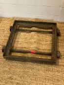 A reclaimed wrought iron trolly base 51cm x 57cm