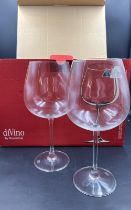 A set of six Burgundy glasses, diVino by Rosenthal