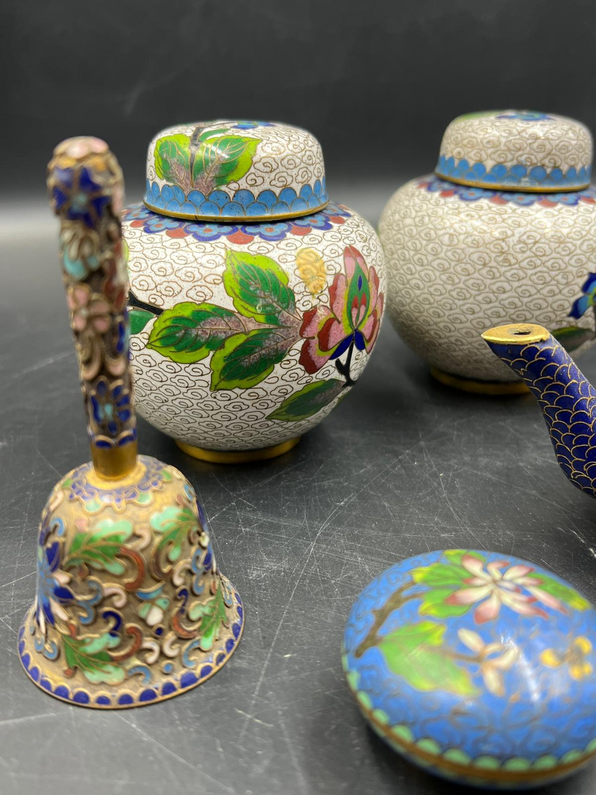 A selection of cloisonne ware - Image 2 of 6