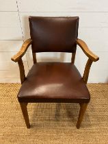 A beechwood office chair