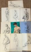 A selection of nude studies by Buckinghamshire artist Katherine Rose Edmead (1894 -1976)