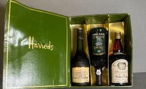 A Harrods Gift Set of spirits to include: Michael Redding blended whisky, Fine Cognac VSOP and