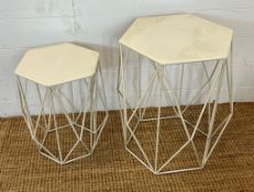 Two side hexagon tables (H50cm)