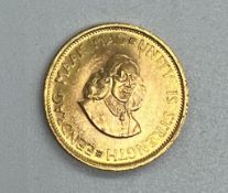 1965 2 Rand Gold coin minted by the South African Rand Refinery