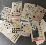 A selection of model kit decals
