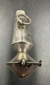 A silver whistle or baby rattle, dated 1804 with makers mark E.M (Total weight 15g)