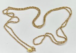 An 18ct, marked 750, gold necklace with an approximate weight of 7.2g