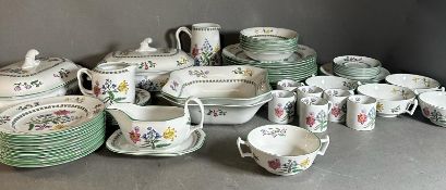 A part Spode Summer Palace dinner service to include side plates, dinner plates and coffee cups