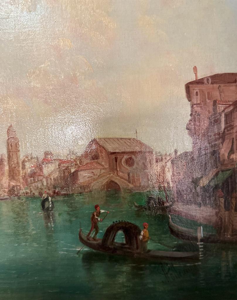 Alfred Pollentine (1836-1890) "The Grand Canal, Venice" Signed bottom right and inscribed verso, oil - Image 2 of 7