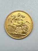 A 1907 gold Sovereign coin