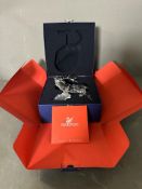 A boxed Swarovski crystal stag