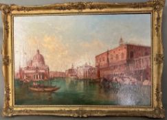 Alfred Pollentine (1836-1890) "The Ducal Palace, Venice" Signed bottom right, inscribed verso, oil