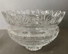 A Waterford crystal cut punch bowl