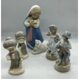 A selection of porcelain figures