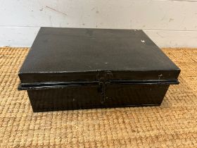 A metal deeds box