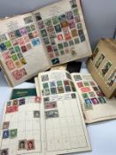 A collection of Worldwide and UK stamps including cigarette cards