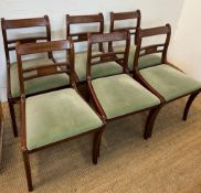 Six Sheraton style dining chairs