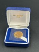 A 2000 United Kingdom gold sovereign coin