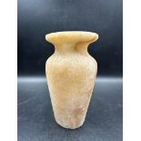 A small Alabaster stone Egyptian vase (H14cm)