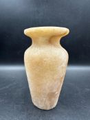 A small Alabaster stone Egyptian vase (H14cm)