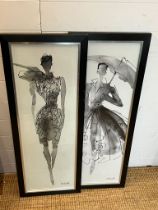 A pair of fashion prints